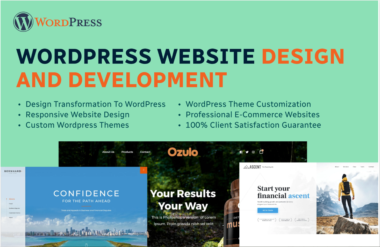 I will design redesign wordpress website, website development as a full stack developer