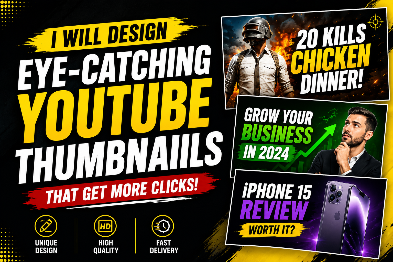 I will design eye-catching YouTube thumbnails that boost clicks