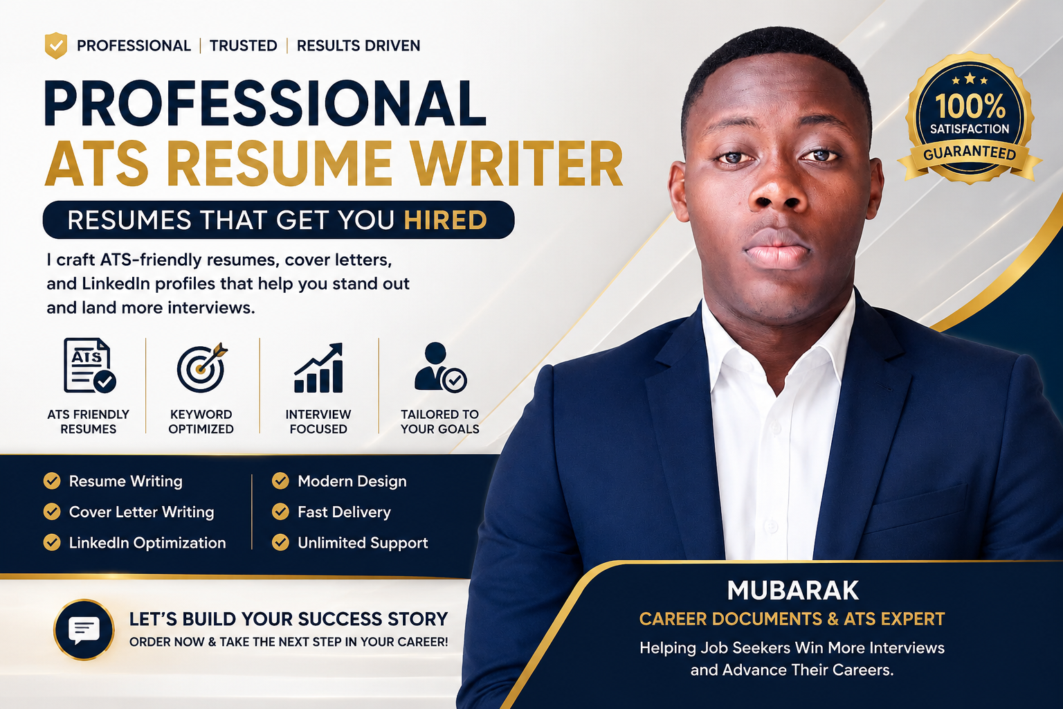 I will write an ATS-friendly resume that lands more interviews