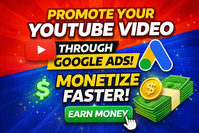 I will do fast youtube channel promotion via google ads to gain views and monetize