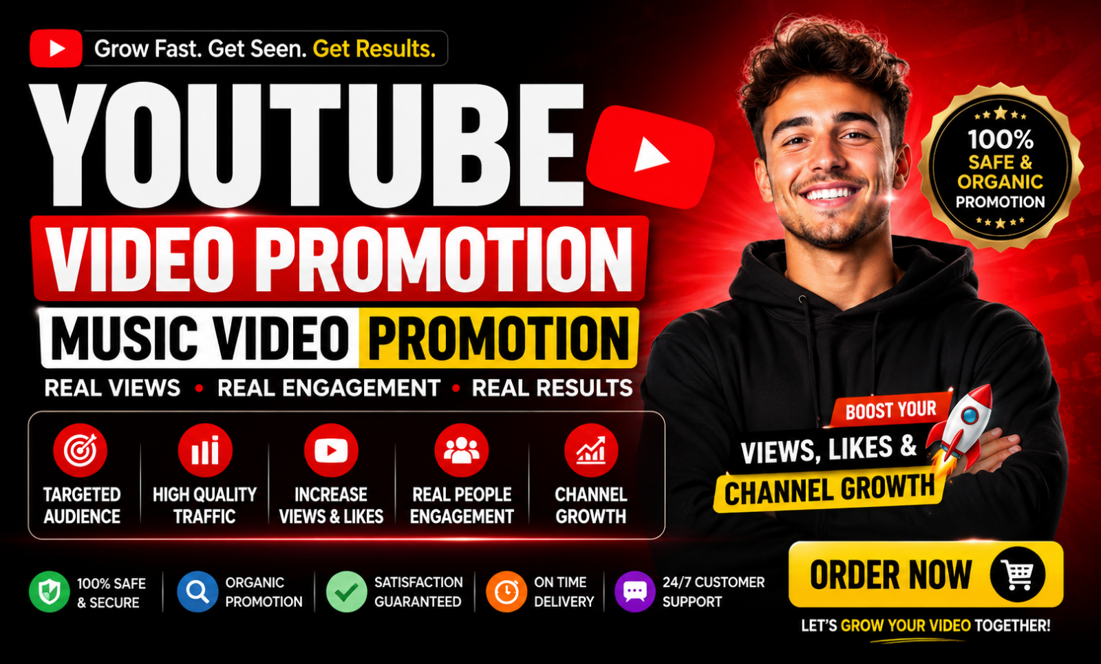 I will do youtube video promotion, music video promotion