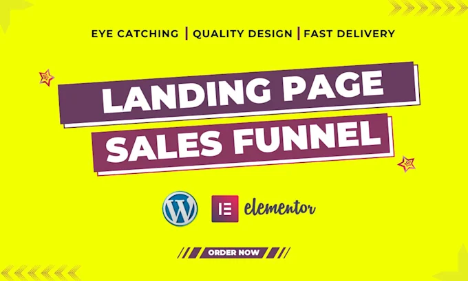 I will design a high converting wordpress elementor landing page