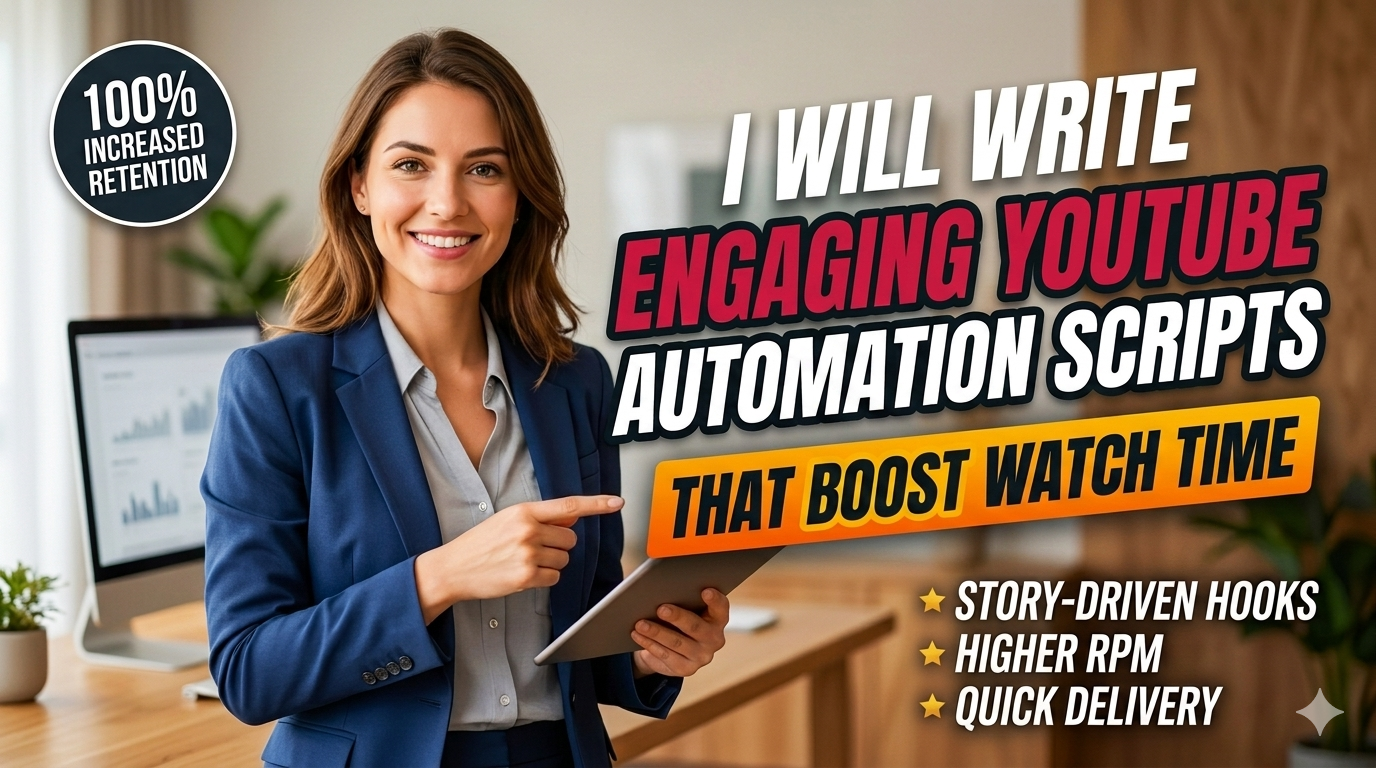 I Will Write Engaging YouTube Automation Scripts That Boost Watch Time