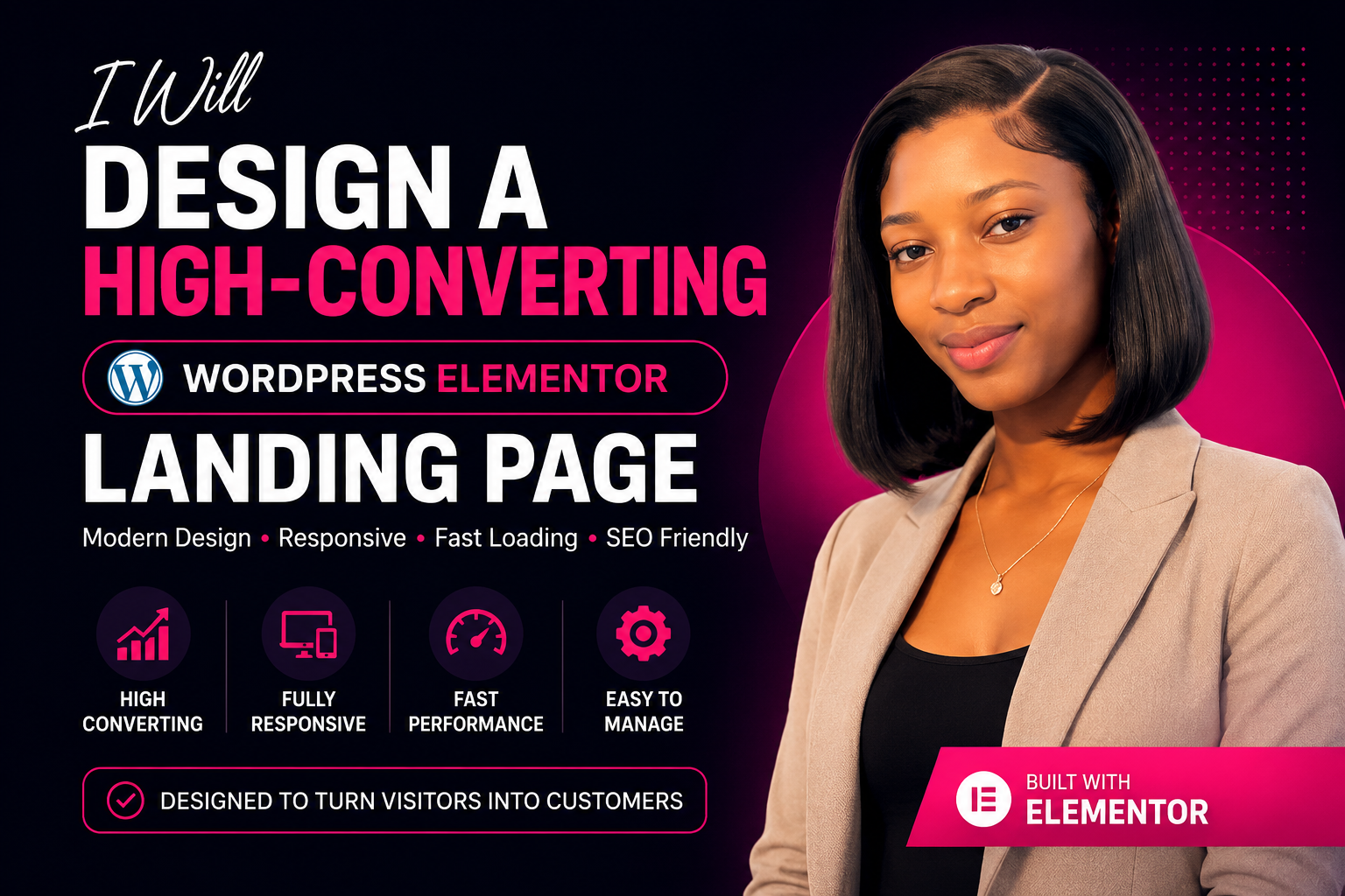I Will Design a High Converting WordPress Landing Page with Elementor